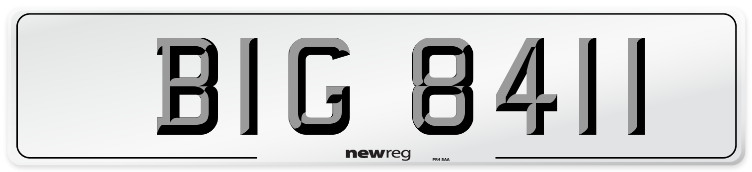 BIG 8411 Number Plate from New Reg